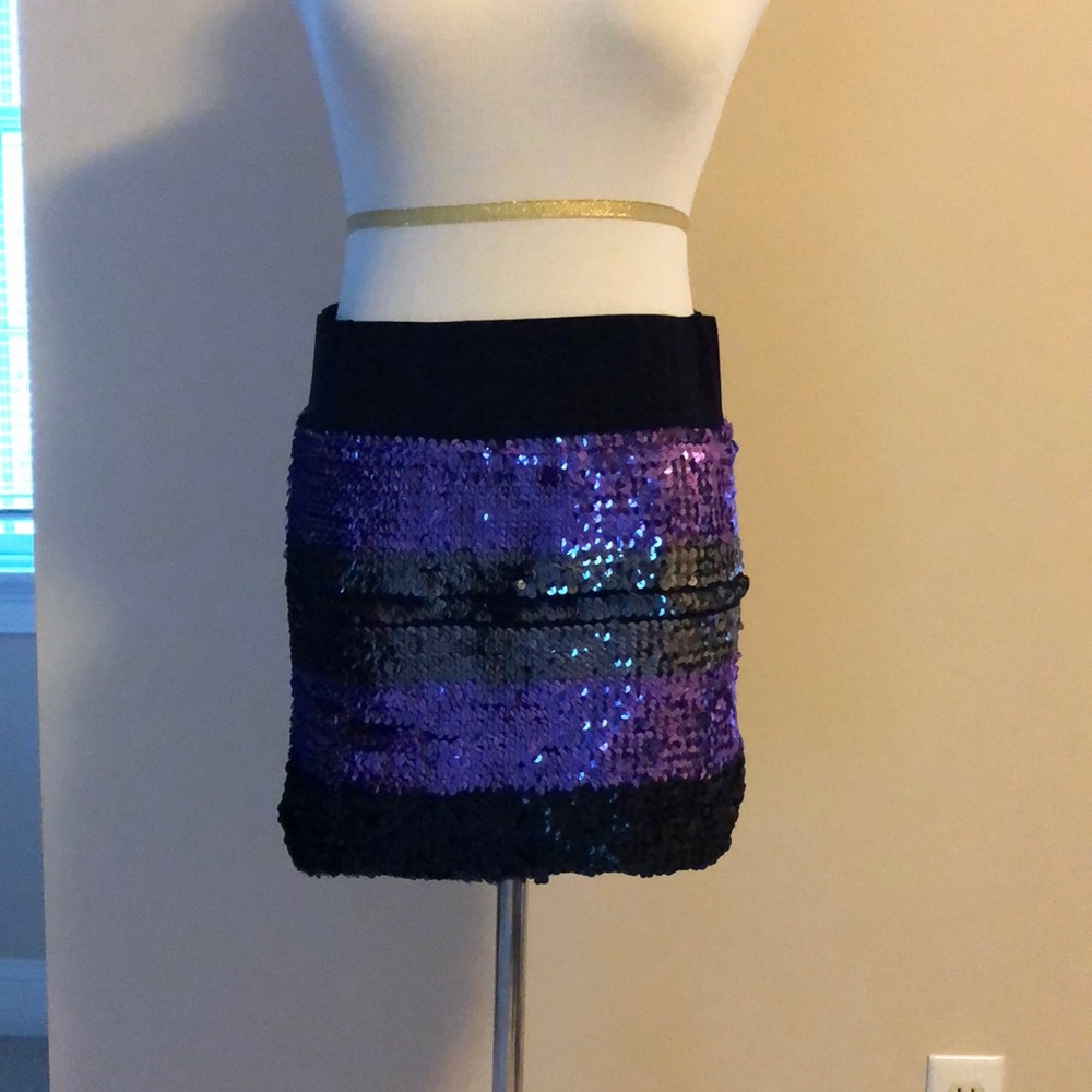 Forever 21 sequin purple skirt